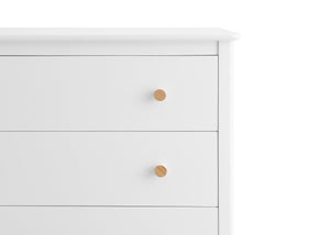 Bianca White with Natural (123) 6-Casey 3 Drawer Dresser