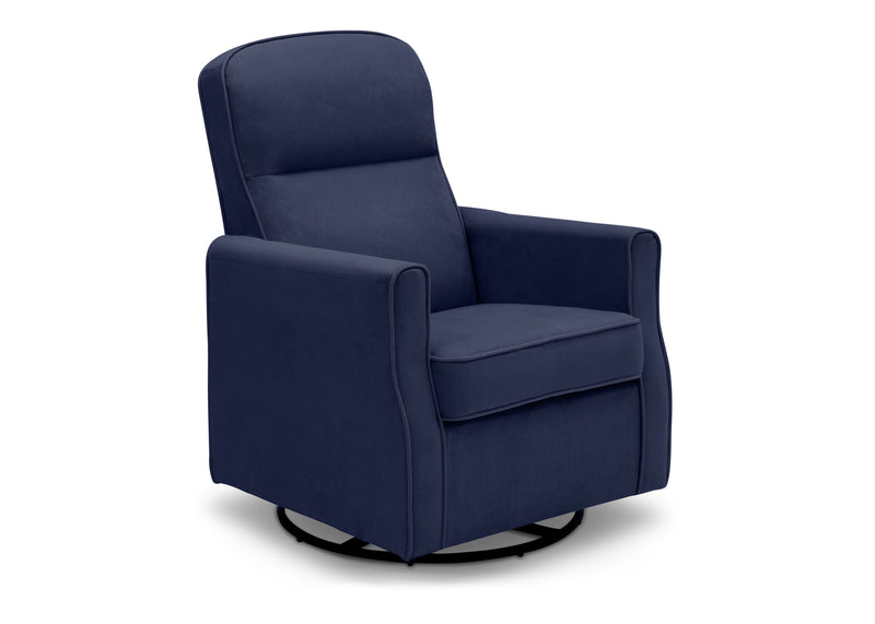 Navy blue armchair on a white background 11-Clair Slim Nursery Glider Swivel Rocker Chair