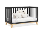 Ebony with Natural (1482) 12-Frankie 4-in-1 Convertible Crib