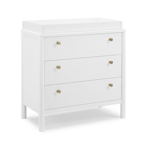 Bianca White (130) 11-Remy 3 Drawer Dresser with Changing Top