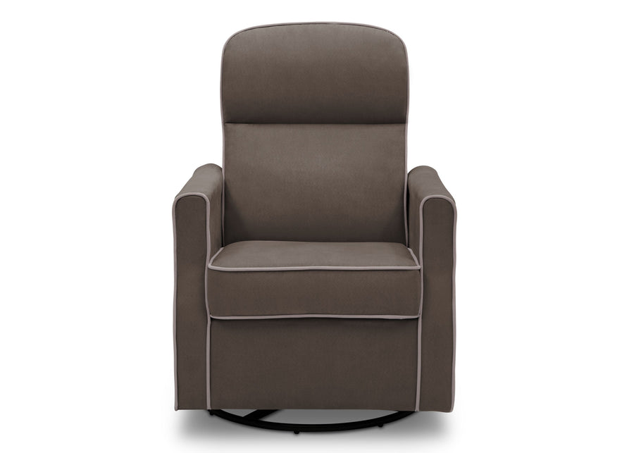 Graphite with Dove Grey (944) 2-Clair Slim Nursery Glider Swivel Rocker Chair