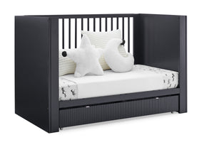 Midnight Grey (1360) 15-Cassie 4-in-1 Convertible Crib with Underdrawer