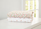 Pink Floral (3034) 1-Pink Floral Fitted Crib Sheets - 2 Pack