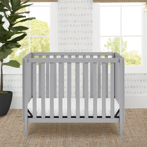 Grey (026) 23-Gio Mini Crib with 2.75-Inch Mattress