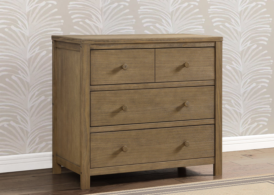 Rustic Acorn (1383) 13-Cambridge 3 Drawer Dresser with Interlocking Drawers