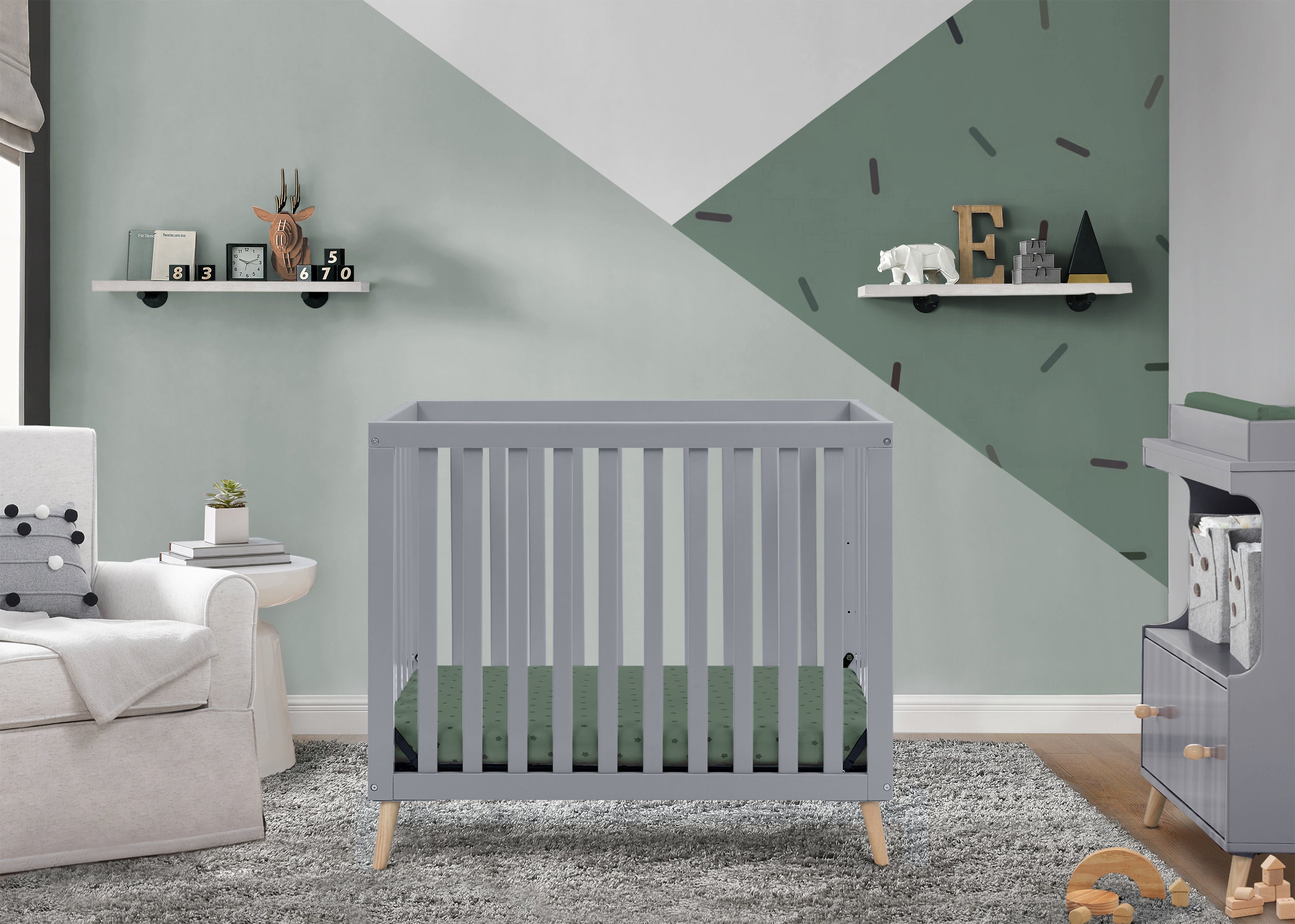 Complete The Look for Essex Convertible Mini Baby Crib with 2.75-Inch Mattress, Greenguard Gold Certified