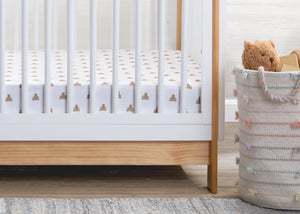 Tan Teddy Bears & Stripes (2407) 0-babyGap Tan Teddy Bears & Stripes 100% Organic Cotton Crib Sheets - 2 Pack