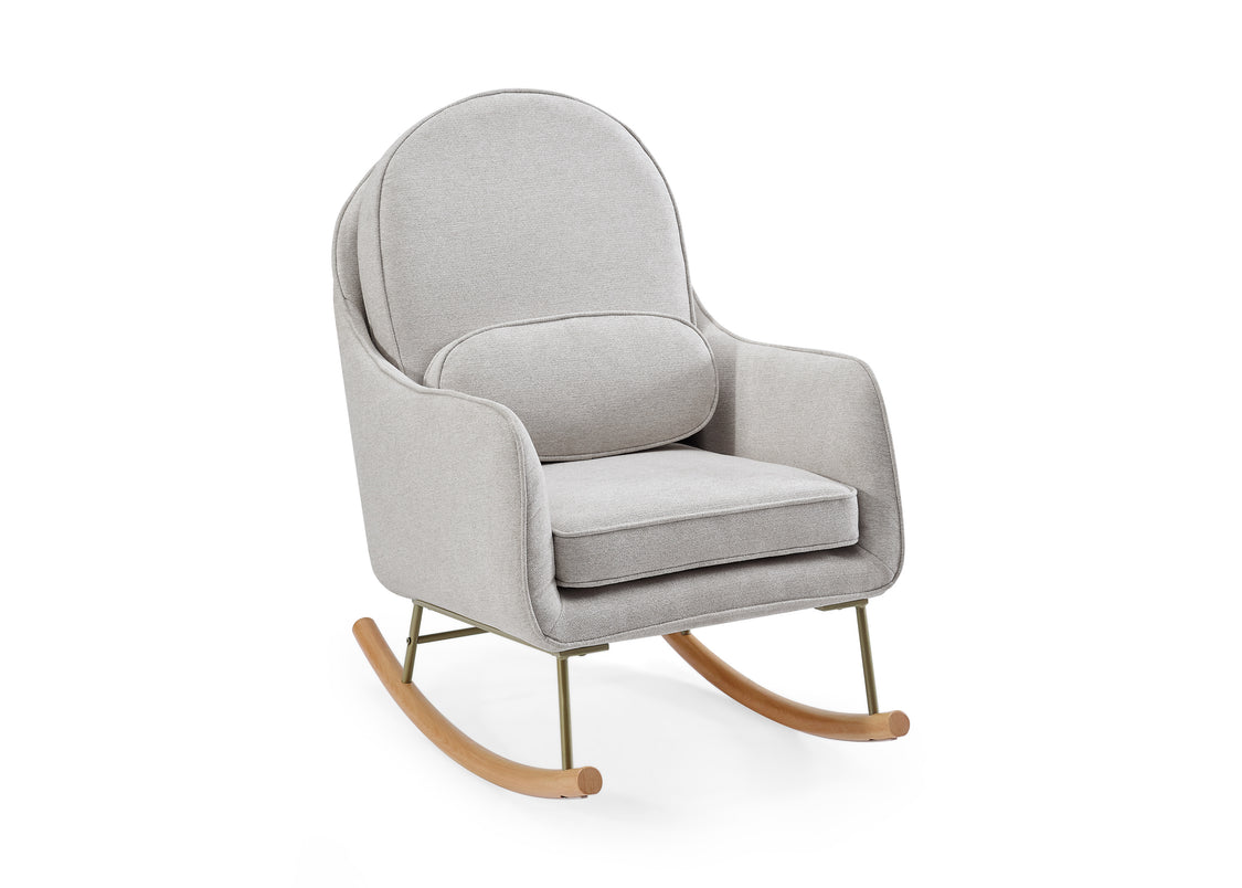 Gray rocking chair on a white background
