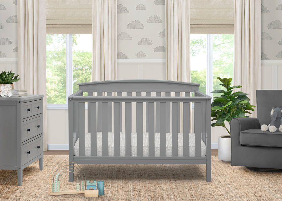 Grey (026) 1-Gateway 4-in-1 Convertible Crib