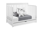 Bianca White (130) 23-Mercer 6-in-1 Convertible Crib with Storage Trundle