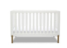 White crib with wooden legs on a white background 20-Hendrix 4-in-1 Convertible Crib