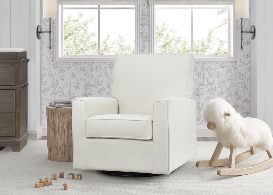 Light Cream (778) 9-Sophie Nursery Glider Swivel Chair with LiveSmart Fabric