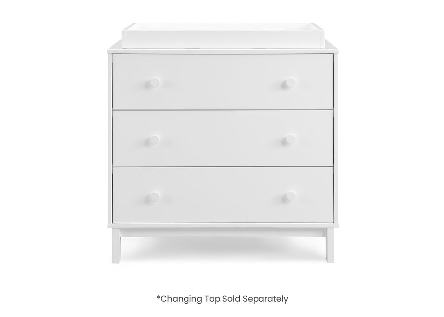 Bianca White (130) 10-babyGap Legacy 3 Drawer Dresser with Interlocking Drawers