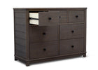 Rustic Grey (084) 8-Monterey 7 Drawer Dresser with Interlocking Drawers