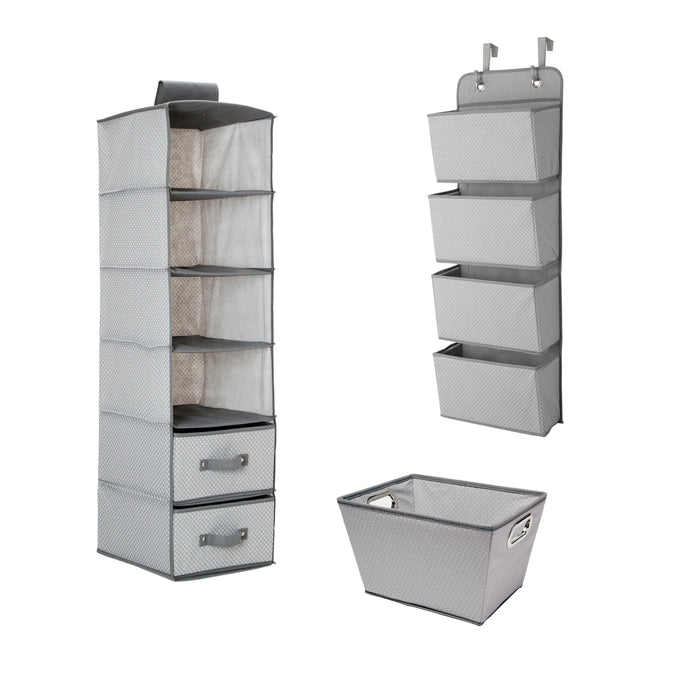 Dove Gray (058) 1-Complete Nursery Organization ValuePack (3-Piece Set)