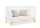 Bianca White with Natural (123) 30-Frankie 4-in-1 Convertible Crib