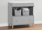 Grey with Natural (1359) 1-Essex Convertible Changing Table with Drawer