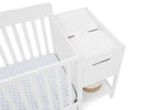 Bianca White (130) 43-Maya 5-in-1 Convertible Crib and Changer with Storage