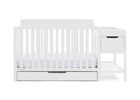 Bianca White (130) 39-Maya 5-in-1 Convertible Crib and Changer with Storage
