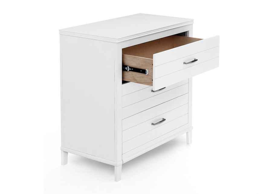 Bianca White (130) 12-Phoebe 3 Drawer Dresser with Interlocking Drawers