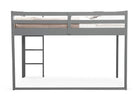 Cool Grey (1216) 4-Twin Loft Bed with Guardrail and Ladder