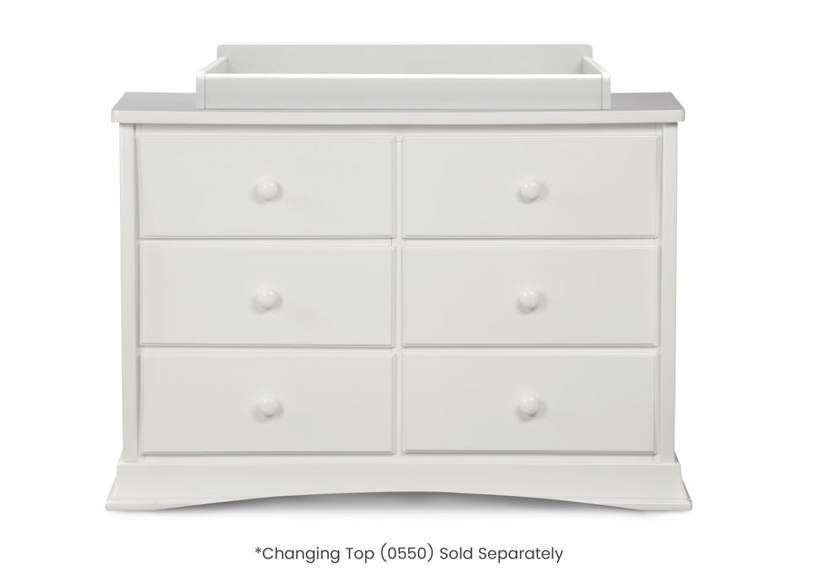 White (100) 7-Bentley 6 Drawer Dresser