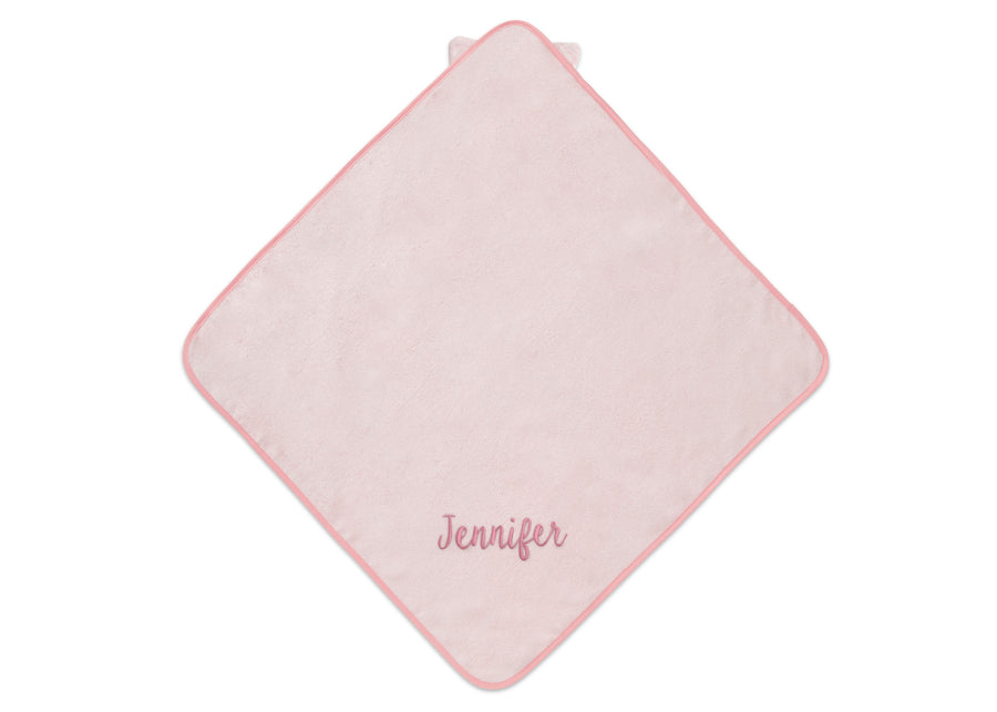 Pink Cat (1261) 15-Personalized Baby Hooded Bath Towel