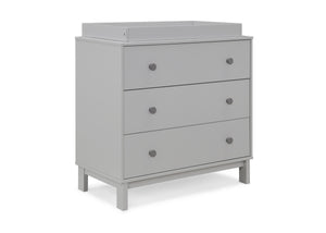 Grey with Dark Grey (1478) 7-babyGap Legacy 3 Drawer Dresser with Interlocking Drawers