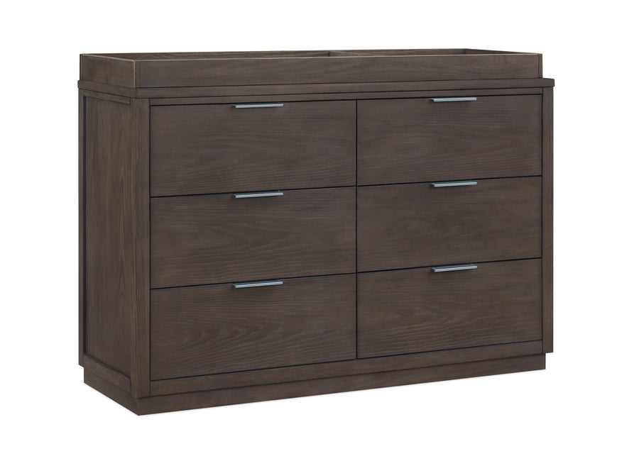 Rustic Grey (084) 36-Forever 6 Drawer Dresser with Interlocking Drawers - Naturals Collection