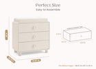Soft Beige (1560) 4-Ari 3 Drawer Dresser with Changing Top