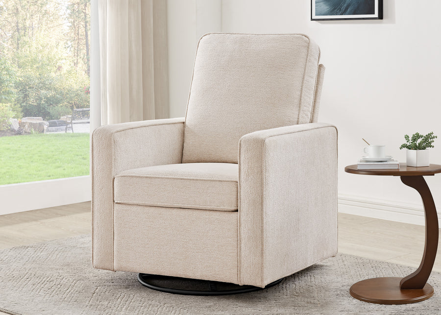 Almond (1542) 7-Noah Upholstered Swivel Glider
