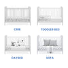 Bianca White (130) 2-Saint 4-in-1 Convertible Crib