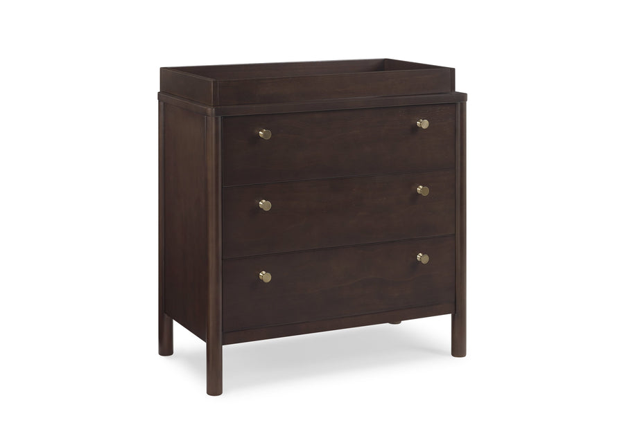 Walnut Espresso (1324) 9-Remy 3 Drawer Dresser with Changing Top