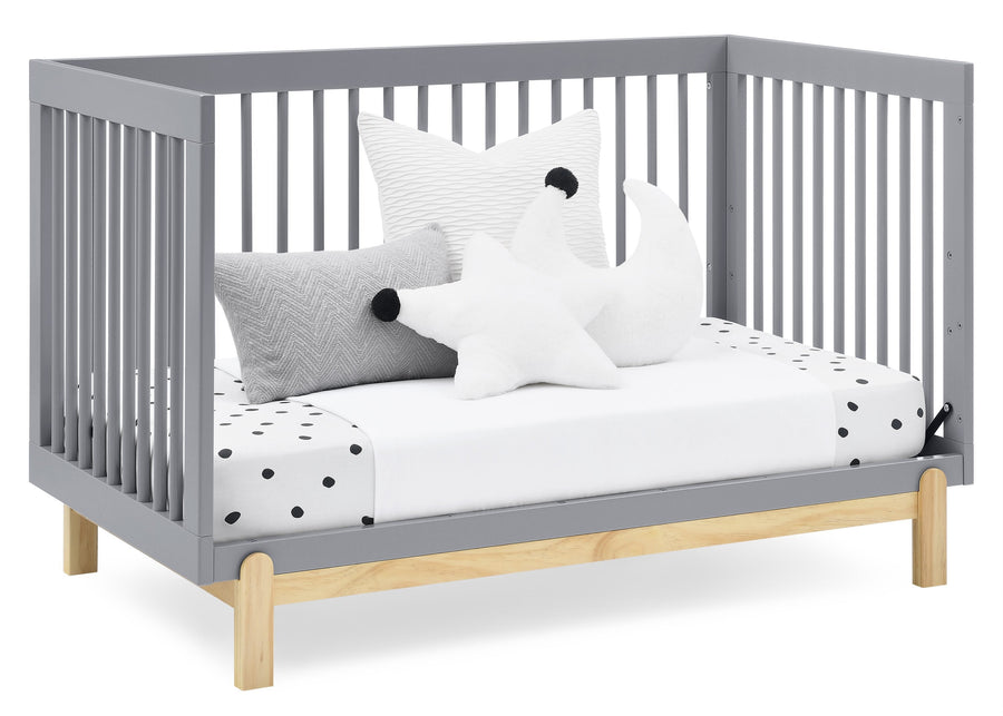Grey with Natural (1359) 5-Poppy 4-in-1 Convertible Crib