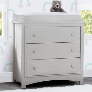 Perry 3 Drawer Dresser with Changing Top and Interlocking Drawers 11
