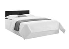 Bed with white bedding and gray blanket on a white background 17-babyGap Oxford 6-in-1 Convertible Crib