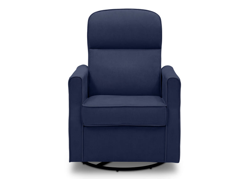 Navy blue armchair on a white background 9-Clair Slim Nursery Glider Swivel Rocker Chair