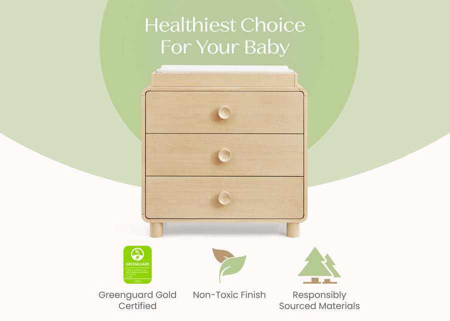 Natural Sandstone (1544) 15-Ari 3 Drawer Dresser with Changing Top