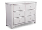 Bianca White (130) 3-Summit 6 Drawer Dresser with Interlocking Drawers