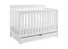 Bianca White (130) 26-Mercer 6-in-1 Convertible Crib with Storage Trundle