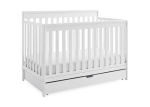 Bianca White (130) 28-Mercer 6-in-1 Convertible Crib with Storage Trundle