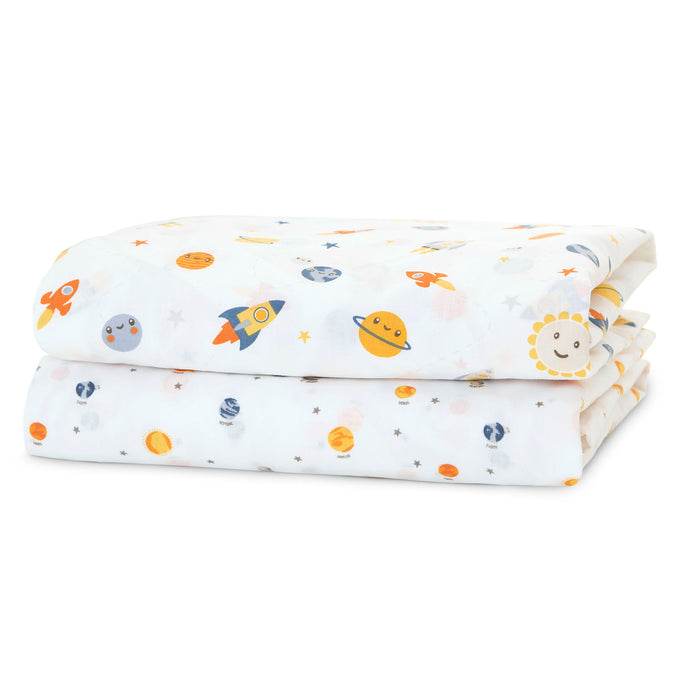 DCB: Space Exploration (3235) 20-Pink Floral Fitted Crib Sheets - 2 Pack