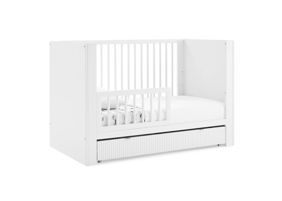 Bianca White (130) 12-Cassie 4-in-1 Convertible Crib with Underdrawer