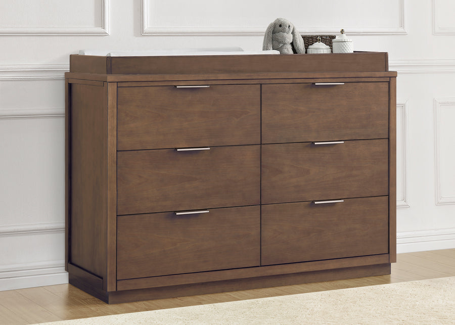 Teak Brown (1526) 14-Forever 6 Drawer Dresser with Interlocking Drawers - Naturals Collection