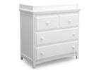 Bianca White (130) 13-Emerson 3 Drawer Dresser with Changing Top and Interlocking Drawers