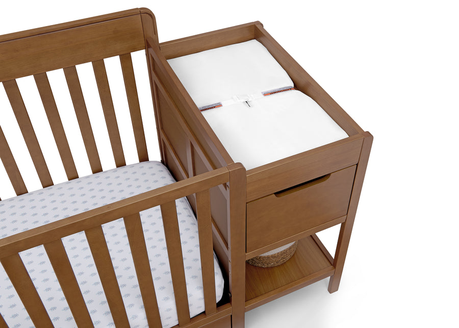 Chestnut (836) 28-Maya 5-in-1 Convertible Crib and Changer with Storage