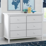 Haven 6 Drawer Dresser with Interlocking Drawers - White (100) - Accessories