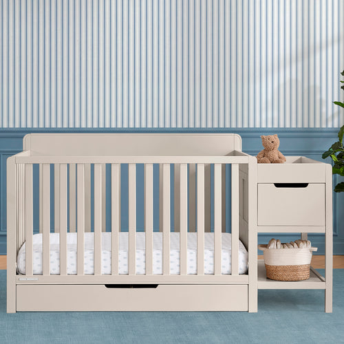 Maya 5-in-1 Convertible Crib and Changer with Storage