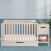 Soft Beige (1560) 15-Maya 5-in-1 Convertible Crib and Changer with Storage