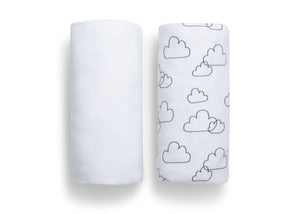 White Clouds (2409) 4-babyGap White Clouds 100% Organic Cotton Crib Sheets - 2 Pack